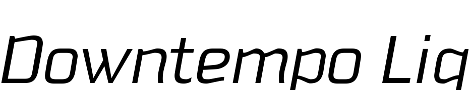 Downtempo Light Italic Font Download Free