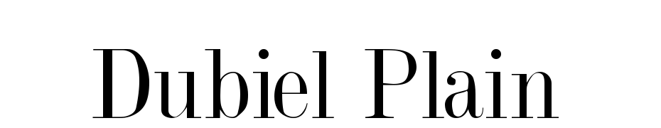 Dubiel Plain Font Download Free