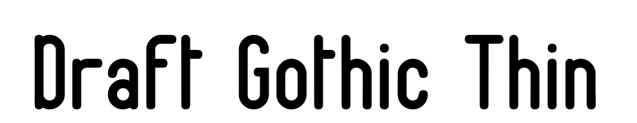 Draft Gothic Thin Font Download Free