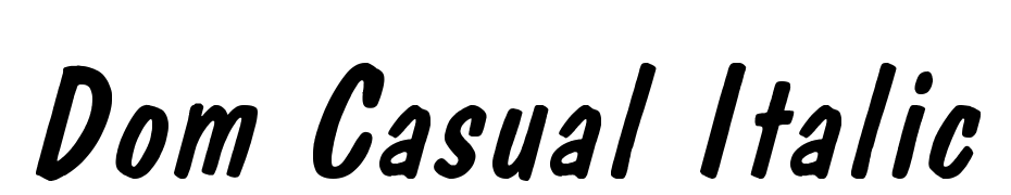 Dom Casual Italic Font Download Free