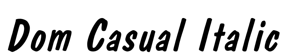Dom Casual Italic Font Download Free