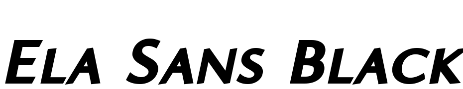 Ela Sans Black Caps Italic PDF Font Download Free