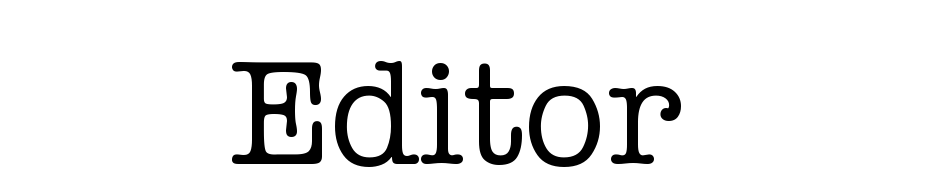 Editor Font Download Free