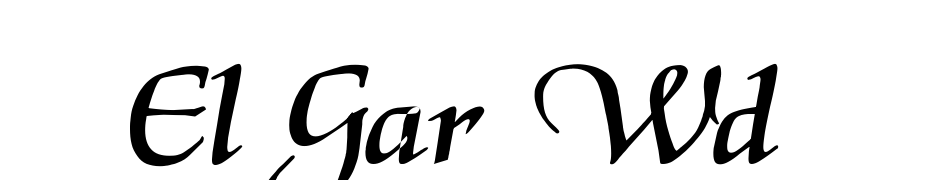 El Gar Wd Font Download Free