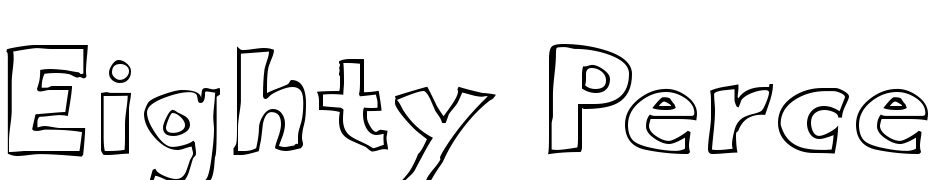 Eighty Percent Outline Font Download Free