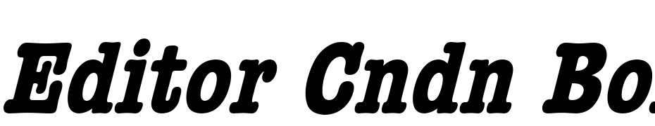 Editor Cndn Bold Oblique Font Download Free