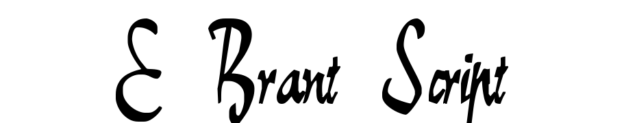E Brant Script Font Download Free