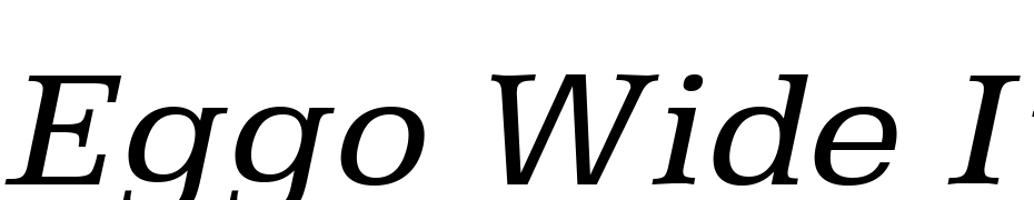 Eggo Wide Italic Font Download Free