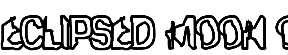 Eclipsed Moon Outline Font Download Free