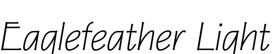 Eaglefeather Light Italic Font Download Free