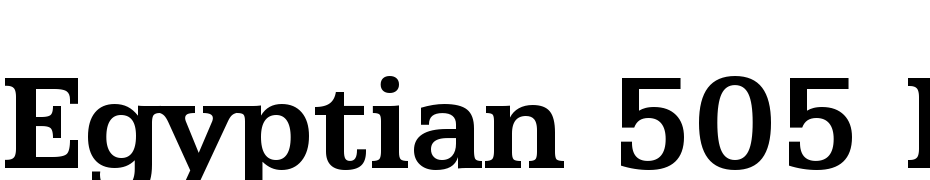 Egyptian 505 Bold BT Font Download Free