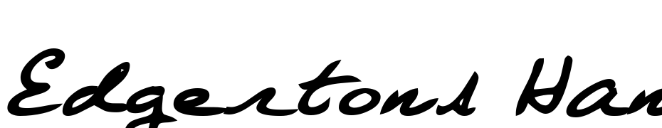 Edgertons Hand Bold Italic Font Download Free