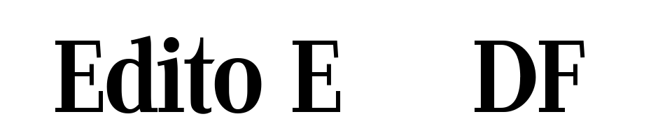 Edito E PDF Font Download Free