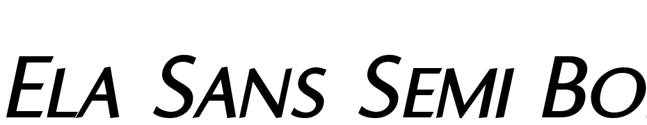 Ela Sans Semi Bold Caps Italic PDF Font Download Free