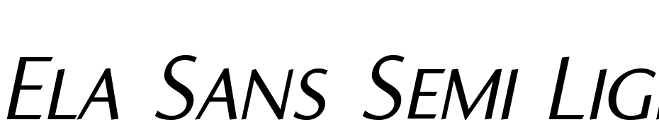 Ela Sans Semi Light Caps Italic PDF Font Download Free