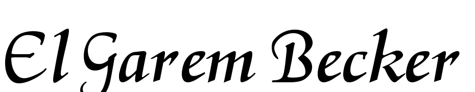 El Garem Becker Font Download Free