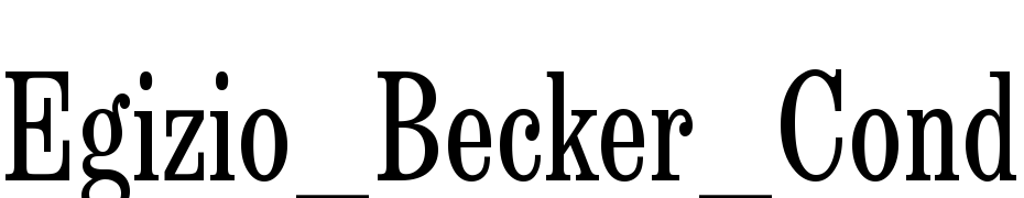 Egizio_Becker_Cond Font Download Free