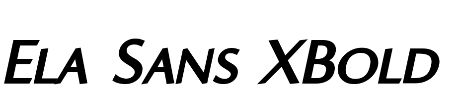 Ela Sans XBold Caps Italic PDF Font Download Free