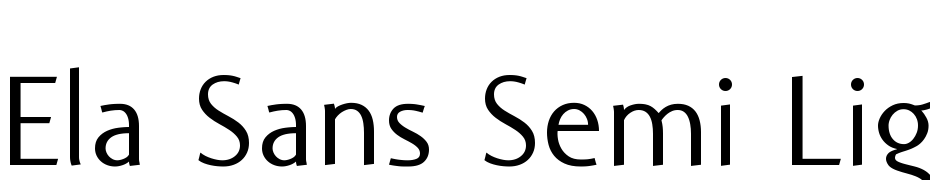 Ela Sans Semi Light PDF Font Download Free