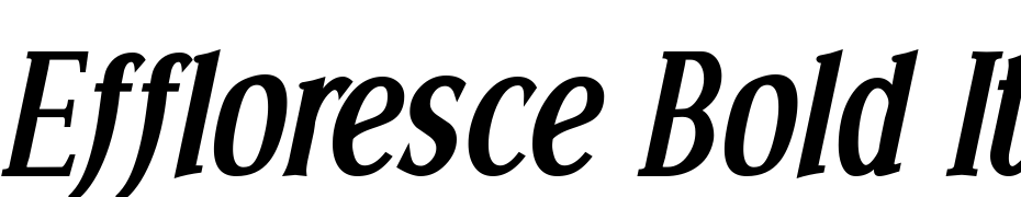 Effloresce Bold Italic Font Download Free