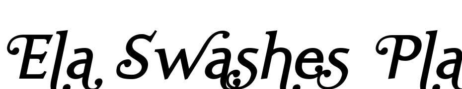 Ela Swashes Plain Italic PDF Polices Telecharger