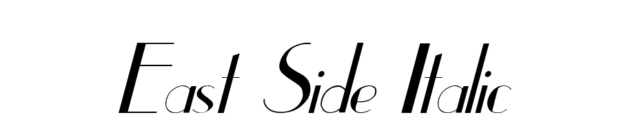 East Side Italic Font Download Free