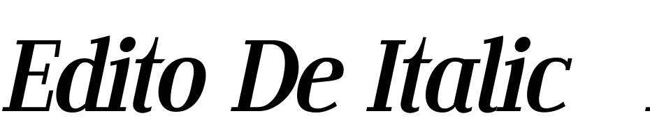 Edito De Italic PDF Font Download Free