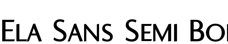 Ela Sans Semi Bold Caps PDF Font Download Free