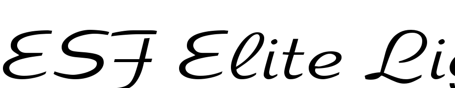 ESF Elite Light Font Download Free