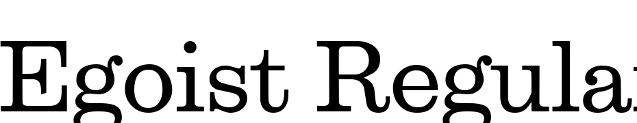 Egoist Regular Font Download Free