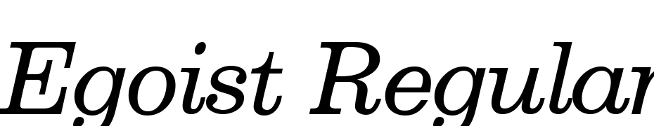 Egoist Regular Italic Font Download Free