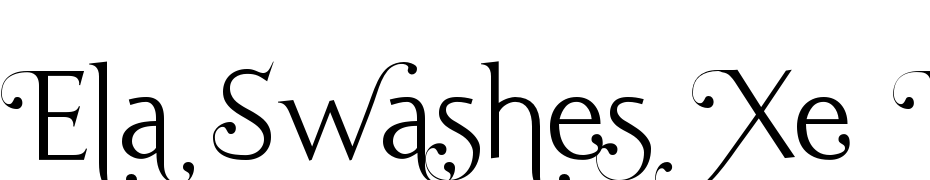 Ela Swashes Xe Light PDF Font Download Free
