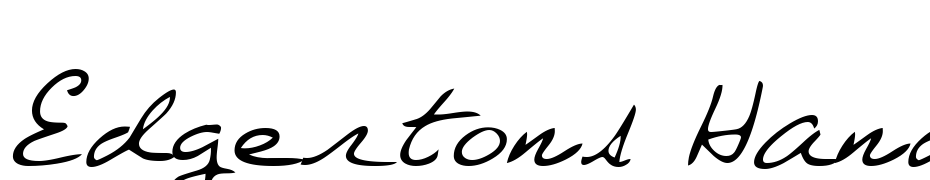 Edgertons Hand Italic Font Download Free