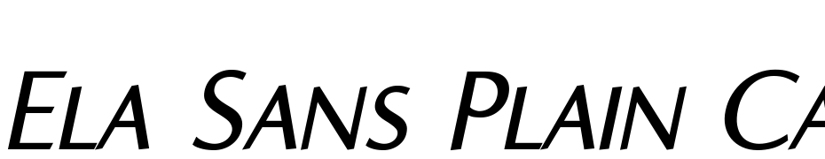 Ela Sans Plain Caps Italic PDF Yazı tipi ücretsiz indir
