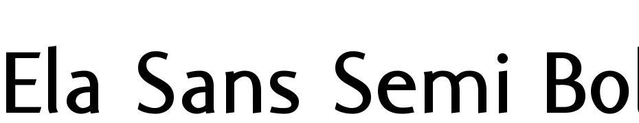 Ela Sans Semi Bold PDF Font Download Free