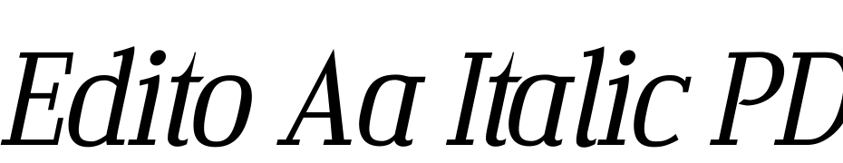 Edito Aa Italic PDF Font Download Free