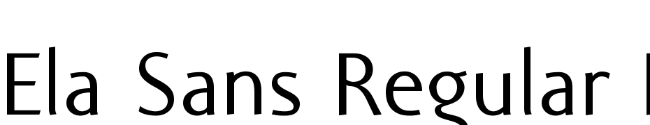 Ela Sans Regular PDF Font Download Free
