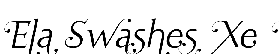 Ela Swashes Xe Light Italic PDF Font Download Free