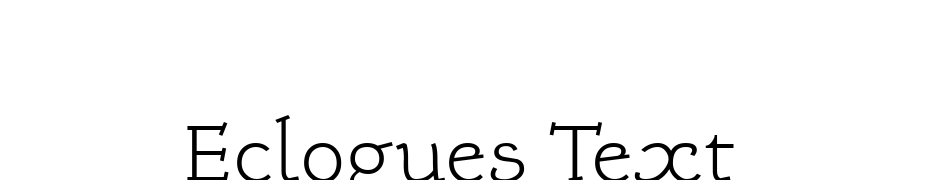 Eclogues Text Font Download Free