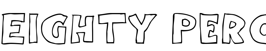 Eighty Percent Caps Outline Font Download Free