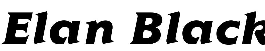 Elan Black Italic Font Download Free