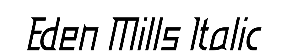 Eden Mills Italic Polices Telecharger