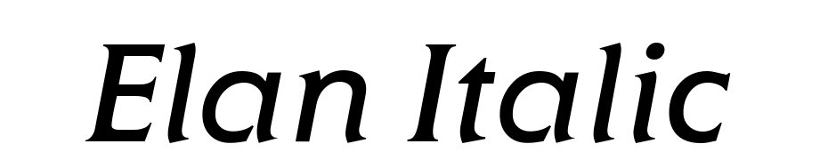 Elan Italic Font Download Free