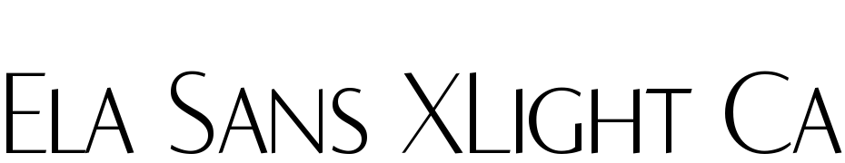 Ela Sans XLight Caps PDF Font Download Free