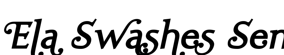 Ela Swashes Semi Bold Italic PDF Font Download Free