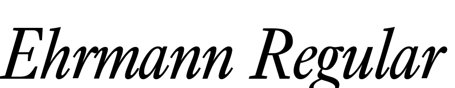 Ehrmann Regular Italic Font Download Free