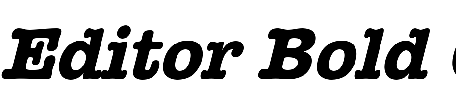 Editor Bold Oblique Font Download Free