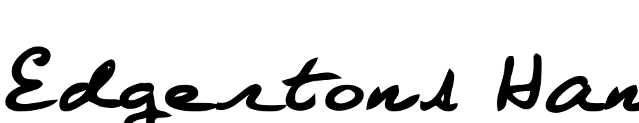 Edgertons Hand Bold Font Download Free