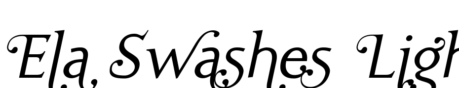 Ela Swashes Light Italic PDF Font Download Free