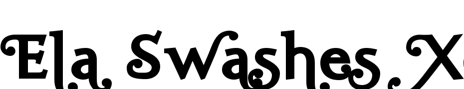 Ela Swashes Xe Bold PDF Scarica Caratteri Gratis